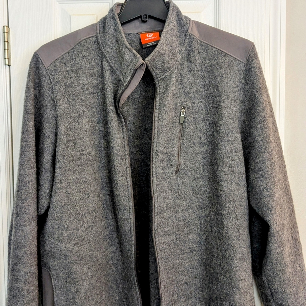 Merrell Gray Lightweight Jacket With Notched Lape… - image 1